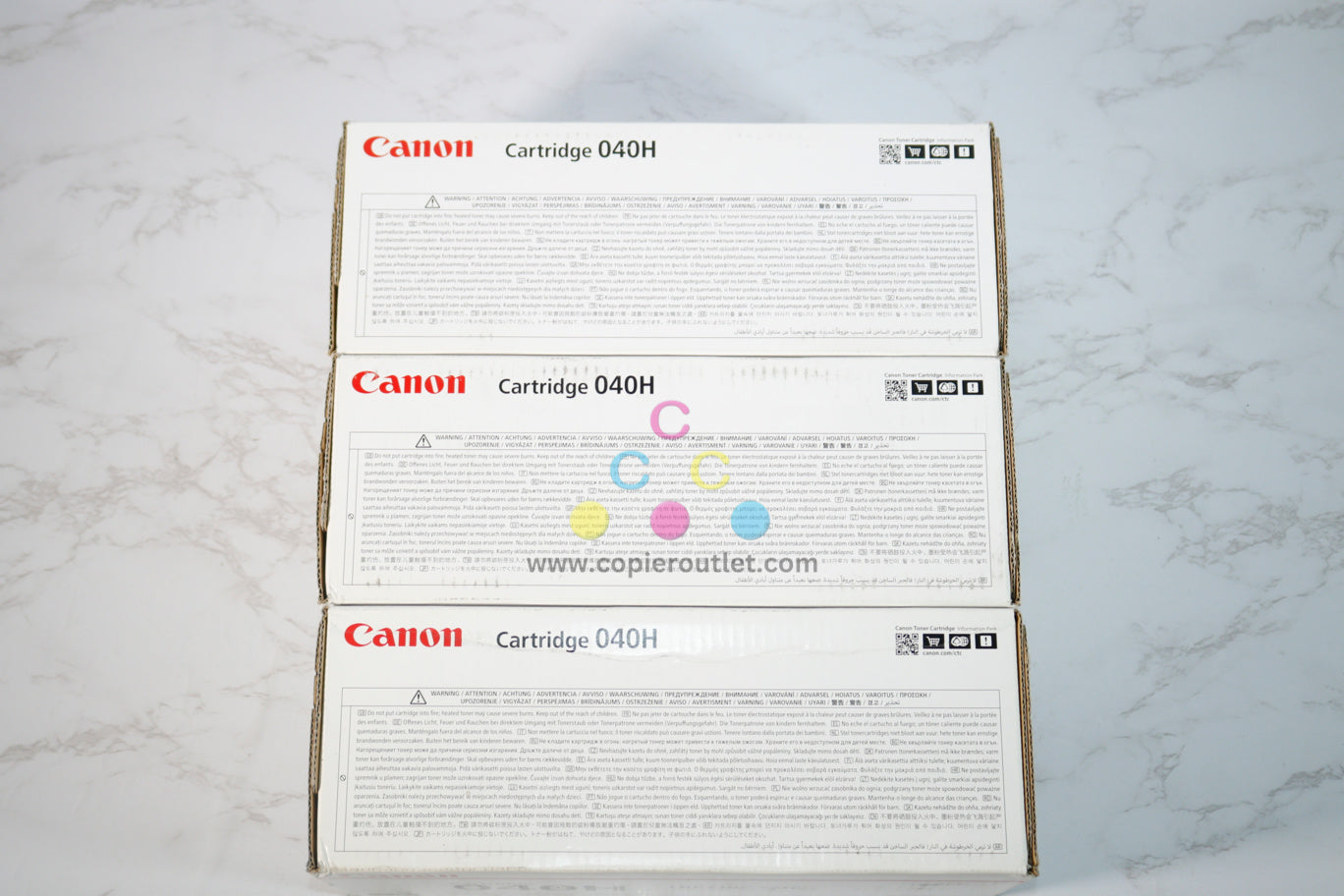 3 OEM Canon LBP710Cdn / LBP712Cdn, 040H MYK Toners 0461C001,0457C001,0455C001