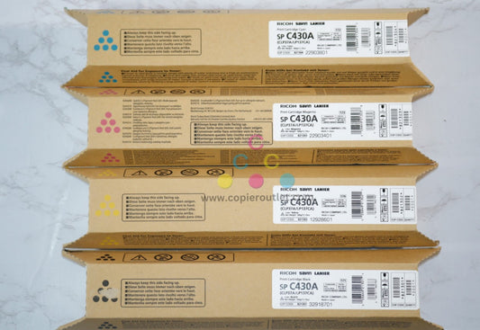 4 OEM Ricoh SP C430AC,C431DN,C440DN CMYK Toners 821301,821302,821303,821304