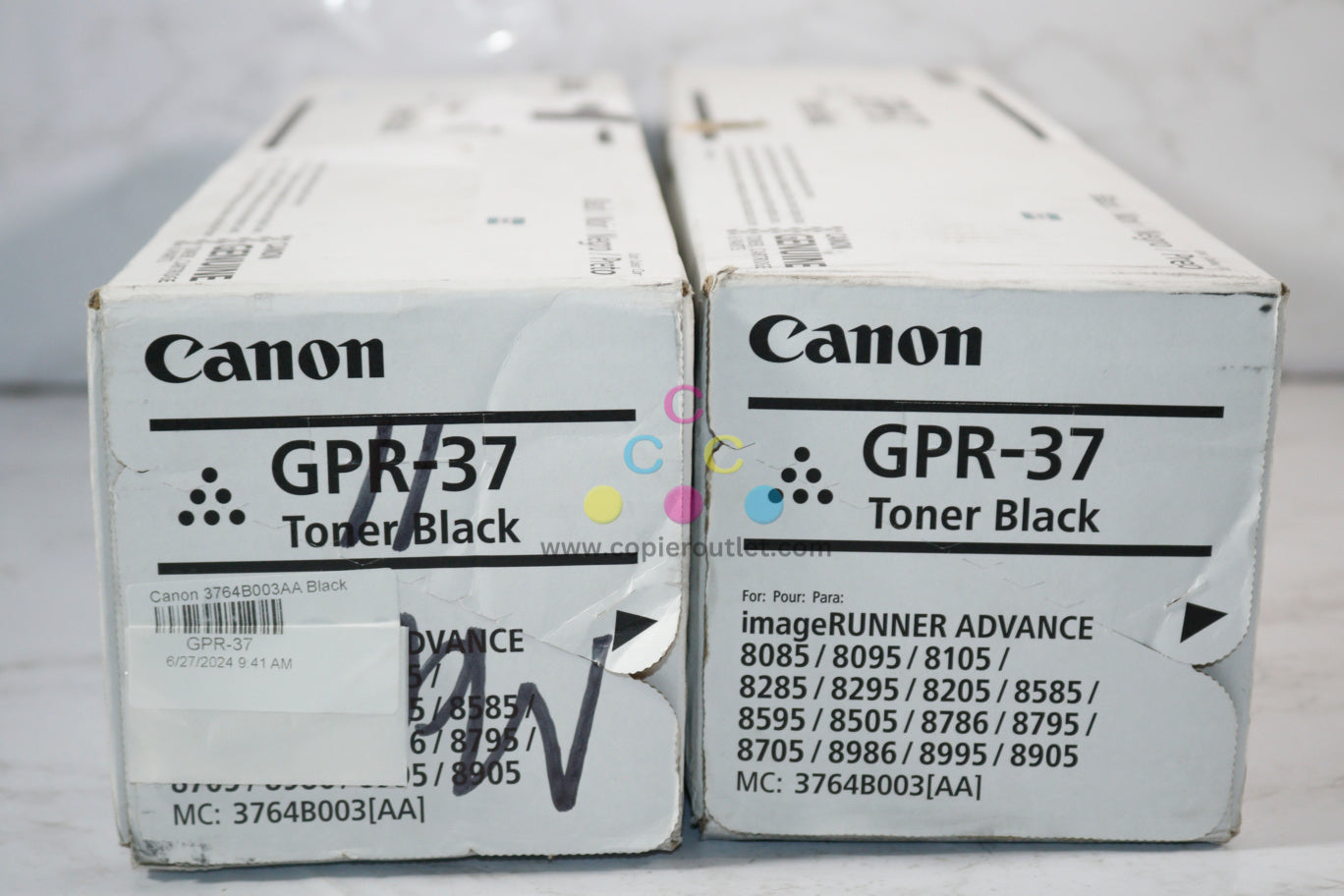 2 New OEM Canon iR 8085,8095,8105,8205,8285 Black Toners GPR-37 / 3764B003[AA]