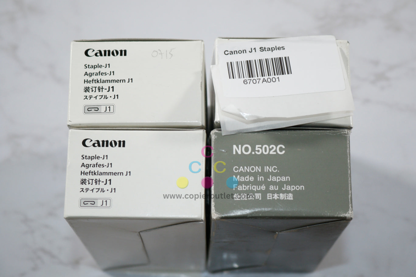 4 New Genuine Canon STAPLE-J1, 6707A001[AC], No.502C Same Day Shipping!!