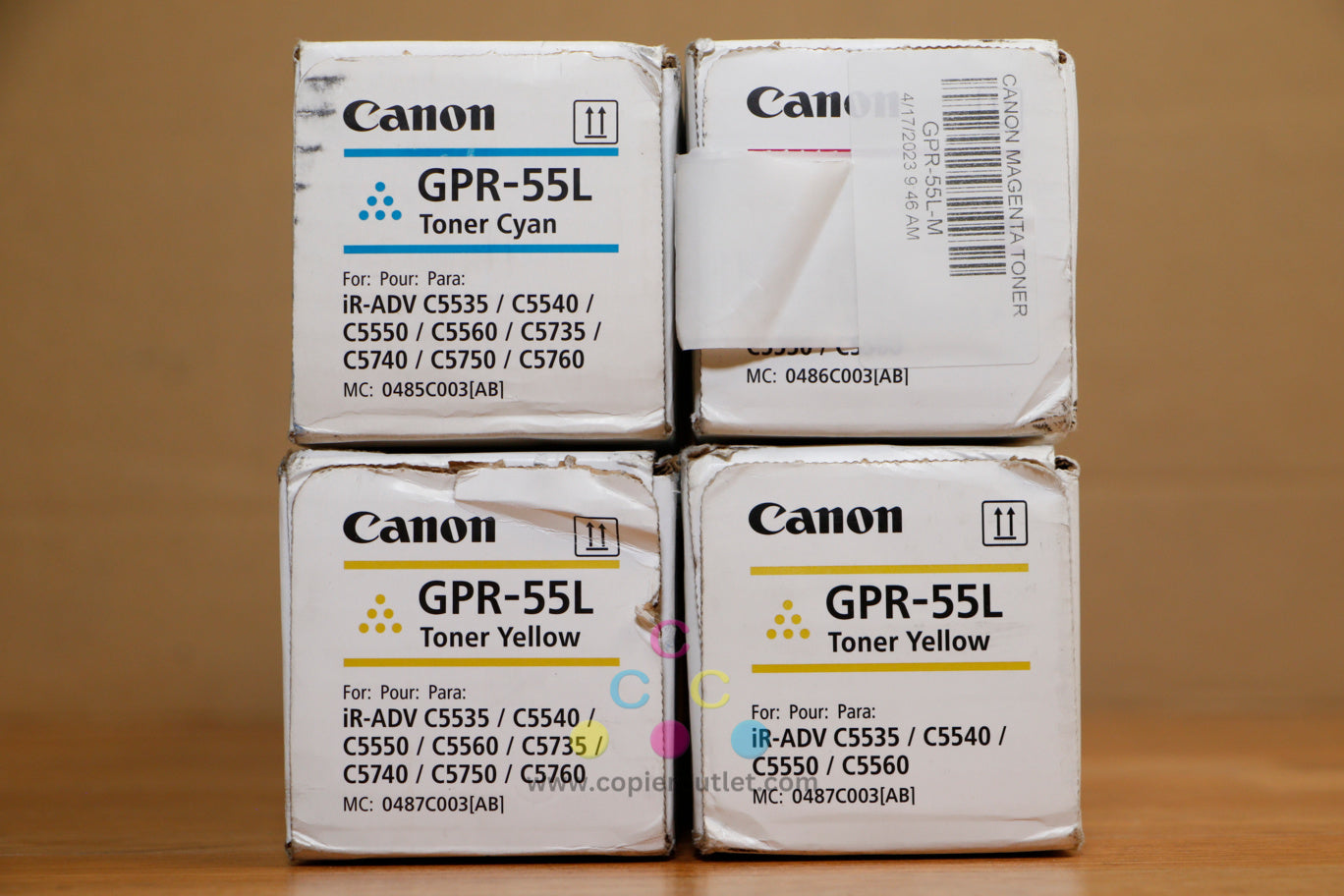 Genuine Canon GPR-55L CMYY Toner Cartridges iRUNNER ADV C5535 C5540 C5550 C5560!