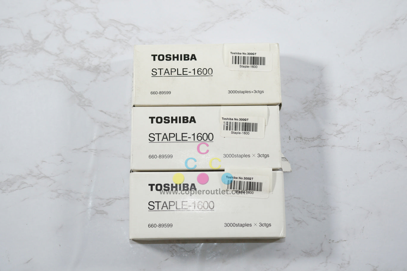 3 New OEM Toshiba eStudio 165,20,200 STAPLE-1600, STAPLE1600 Cartridge, 660-89599