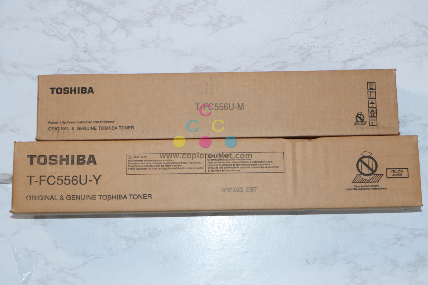 2 New OEM Toshiba eSTUDIO 5506,5606,6506,7506 Toners T-FC556U-M, T-FC556U-Y