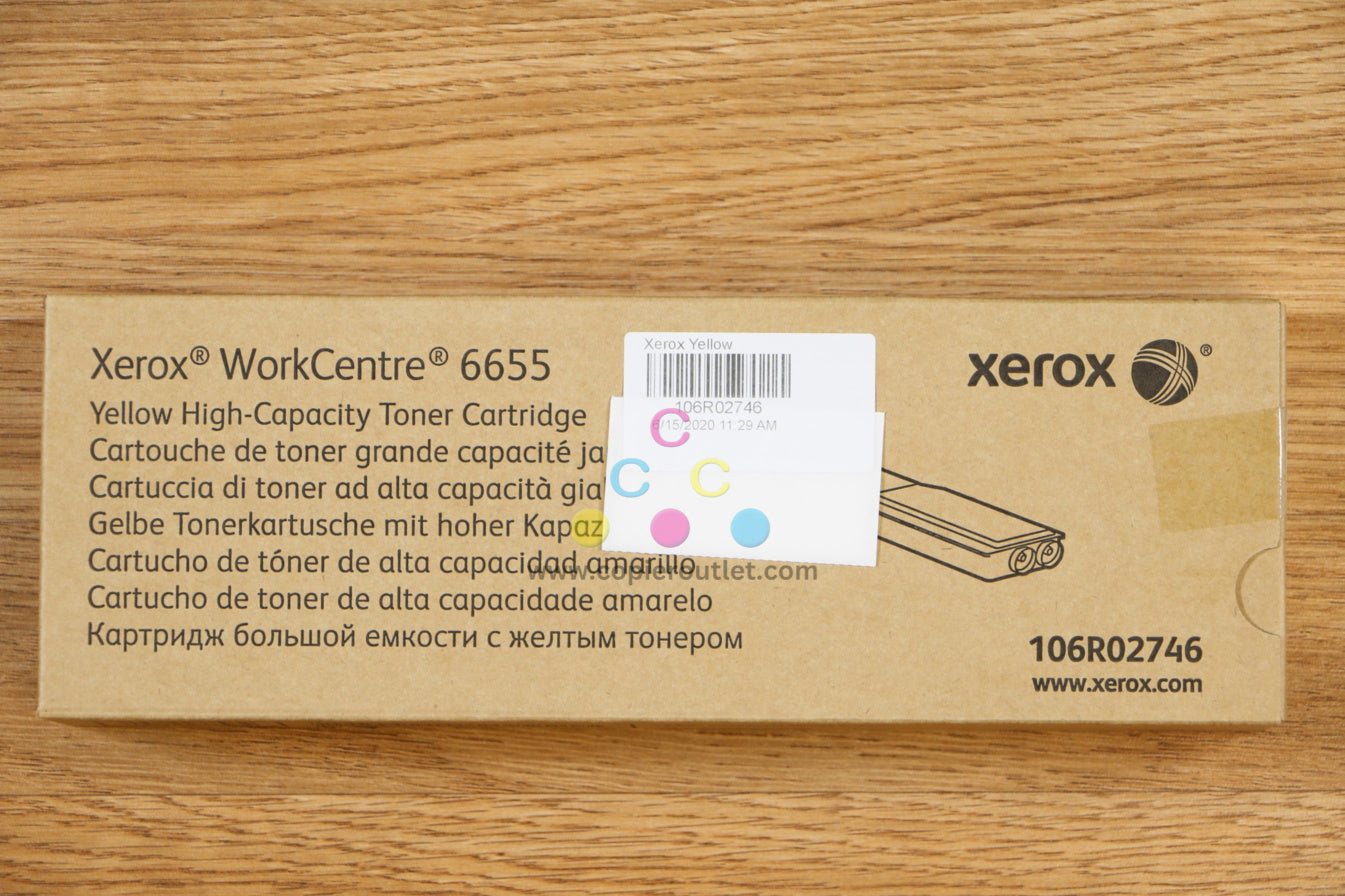 Genuine Xerox Yellow High Capacity Toner WorkCentre 6655 106R02746 Same Day Ship