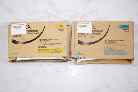 Open New OEM Xerox Docucolor5000 Cyan and Yellow Developer 005R00712 / 005R00714