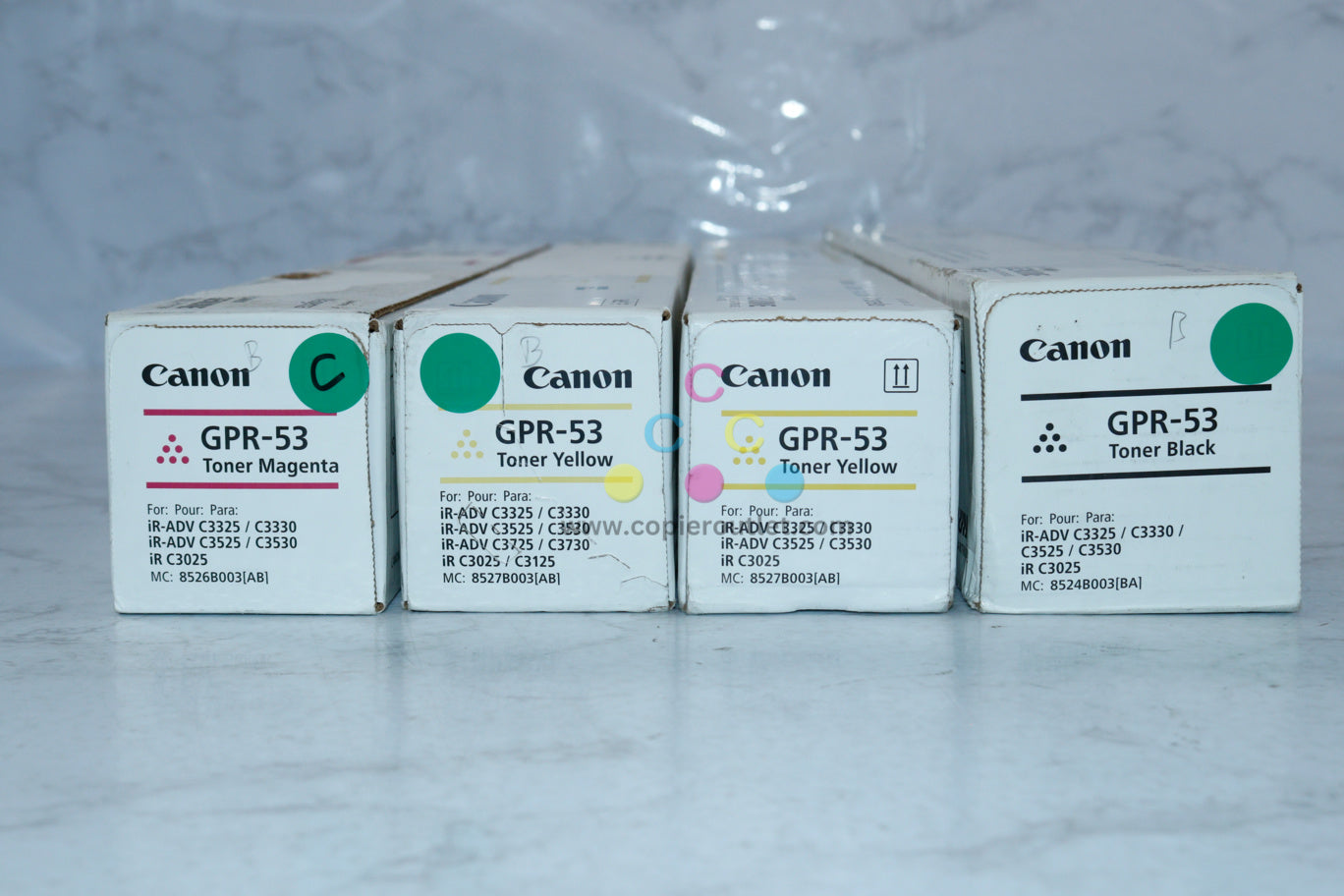 4 Cosmetic Canon iRUNNER C3325,C3330,C3525,C3530,C3725 GPR-53 MYYK Toners