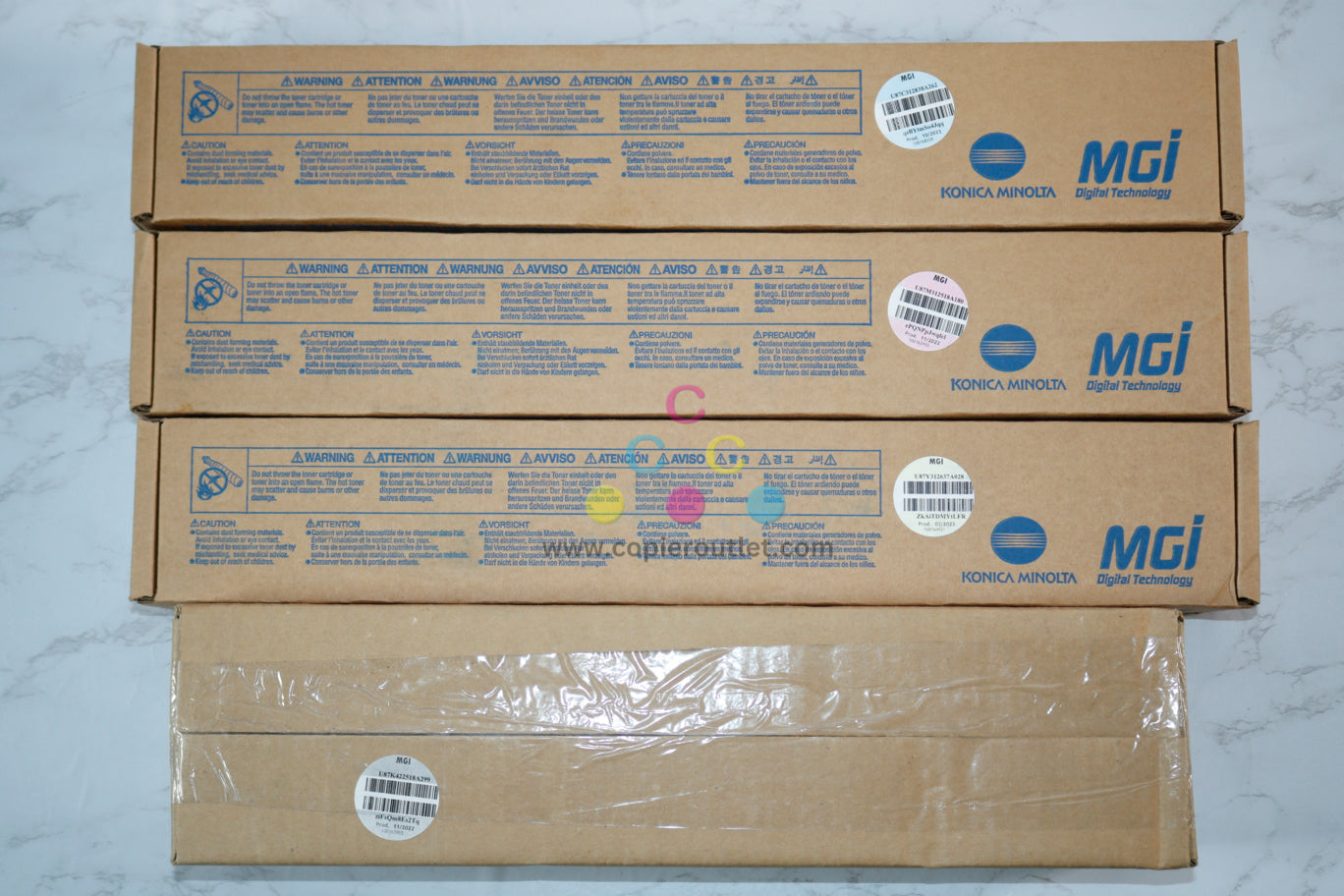 4 OEM Konica Minolta MGI Meteor DP8700+ Series CMYK Toners 14157C,14158M,14159Y,14160K