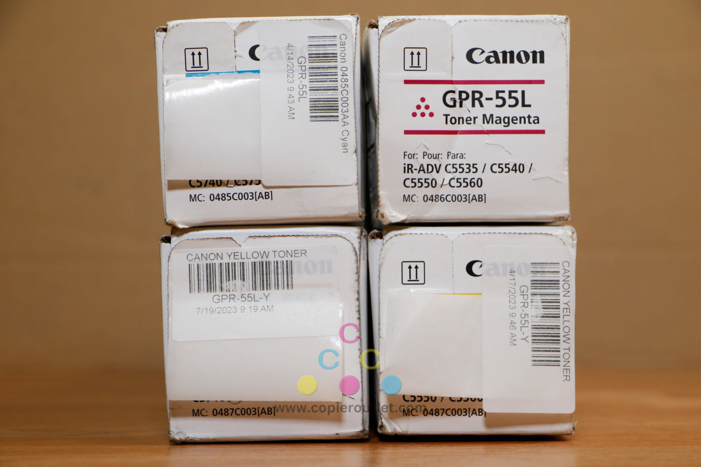 Genuine Canon GPR-55L CMYY Toner Cartridges iRUNNER ADV C5535 C5540 C5550 C5560!