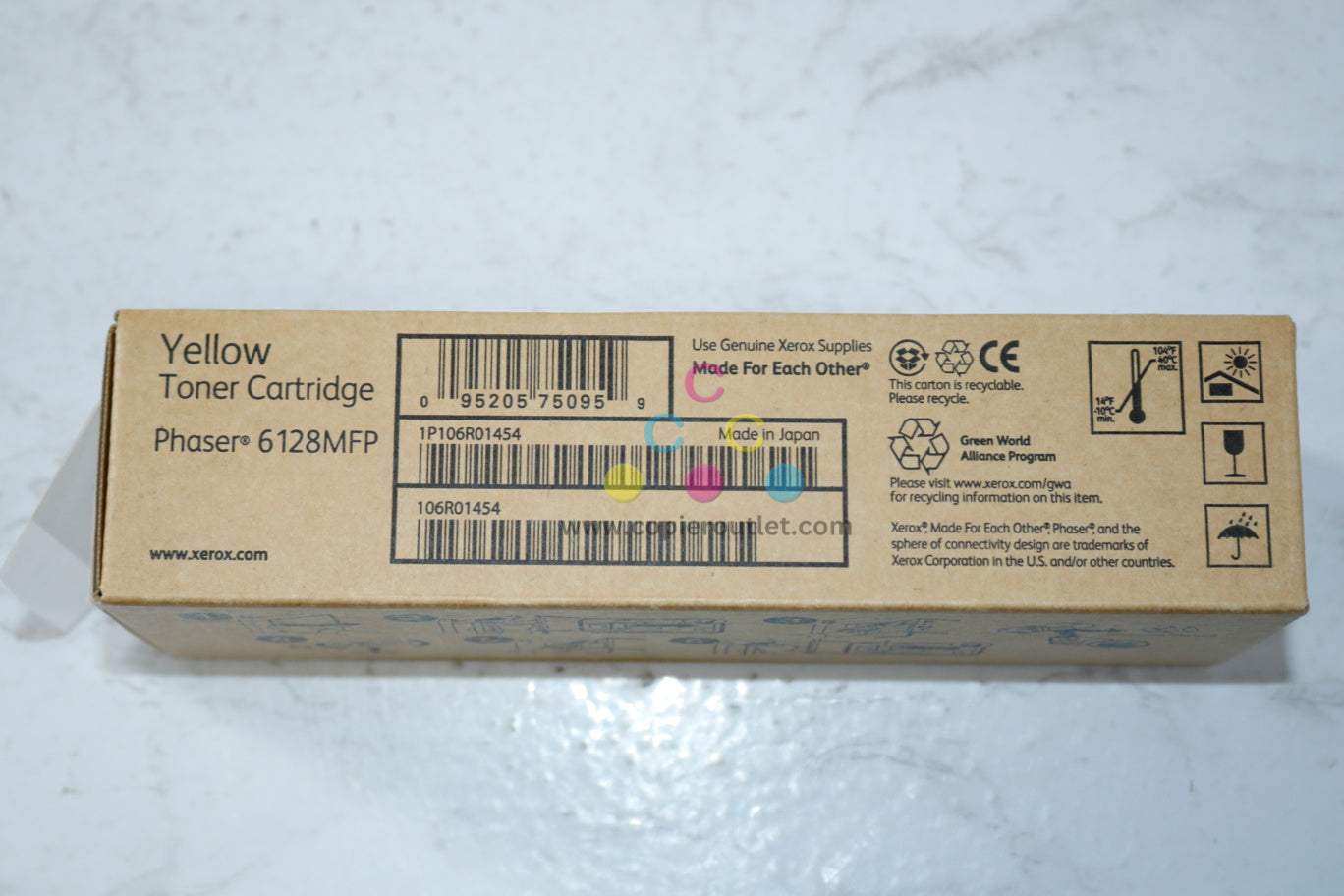 New OEM Xerox Phaser 6128MFP Yellow Toner Cartridge 106R01454 Same Day Ship