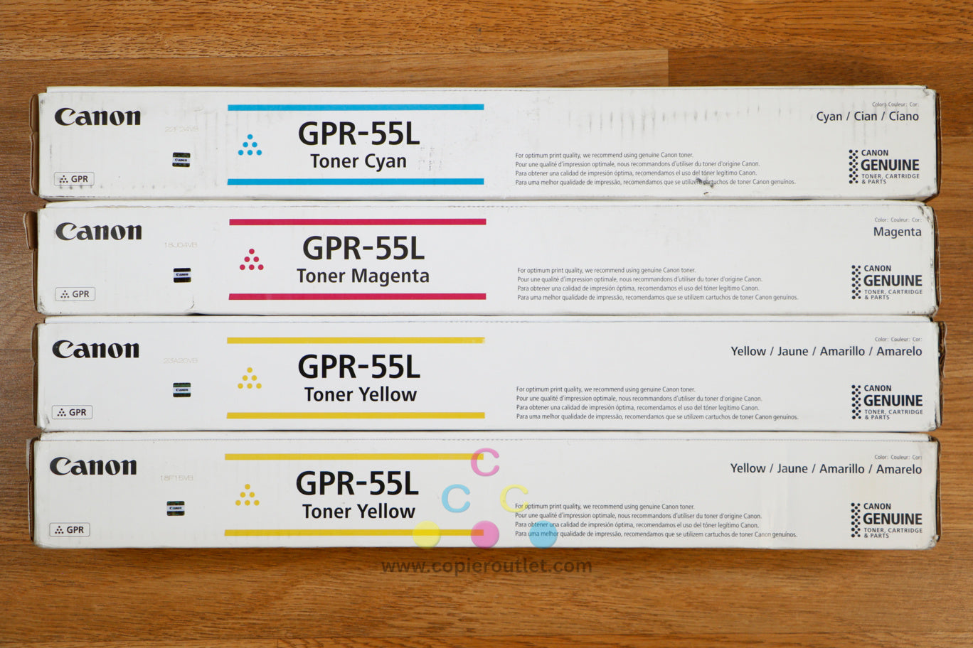 Genuine Canon GPR-55L CMYY Toner Cartridges iRUNNER ADV C5535 C5540 C5550 C5560!