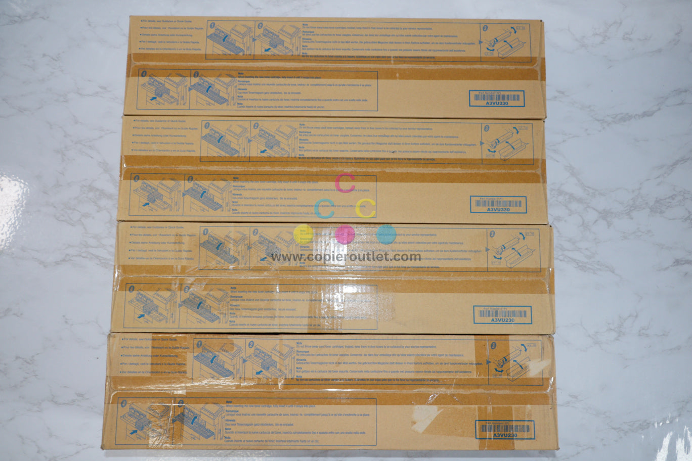 OEM Konica Minolta Bizhub C654,C654e,C754,C754e TN711MMYY Magenta & Yellow Toners