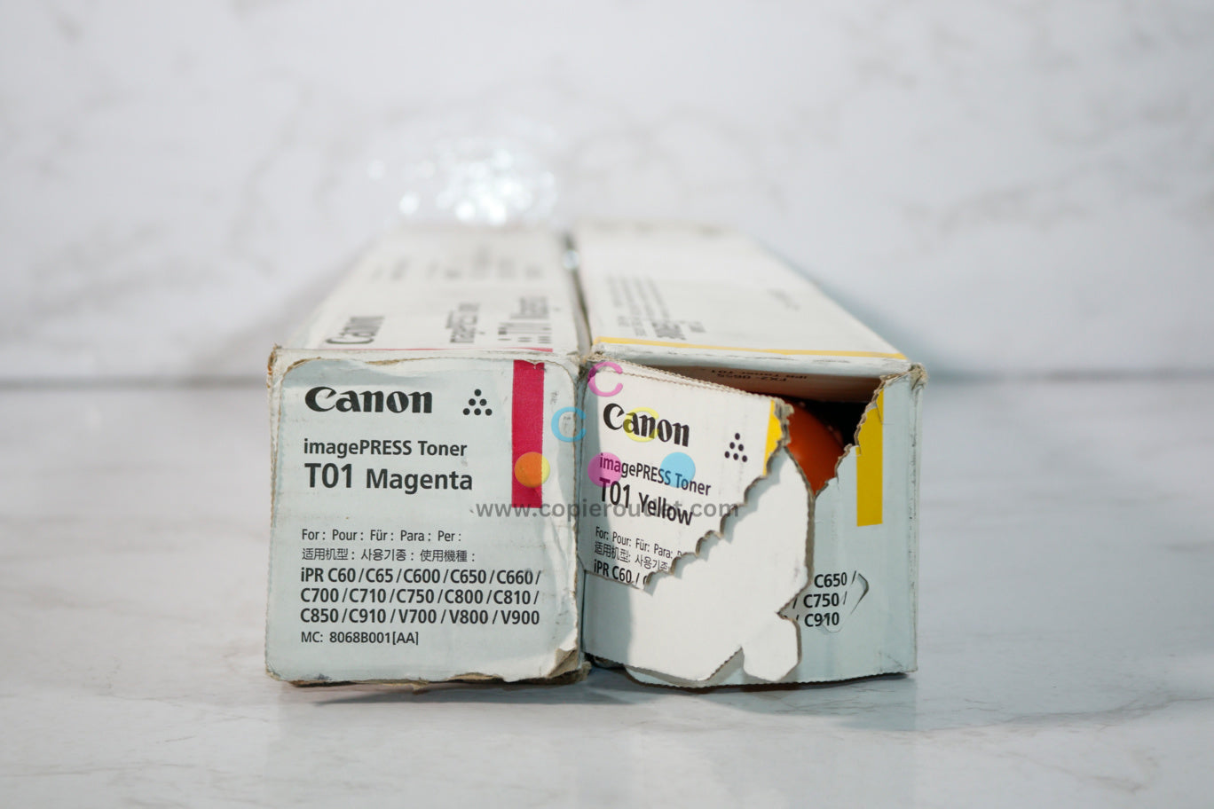 2 Open OEM Canon C60,C65,C600,C650 T01 MY Toners 8069B001[AA], 8068B001[AA]