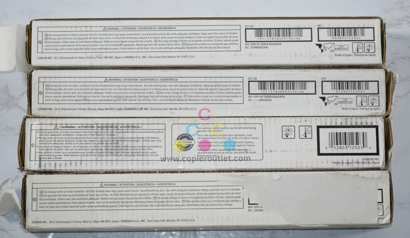 4 Cosmetic OEM Canon iR C2020,C2025,C2030,C2220,C2225 GPR-36MMKK Toners