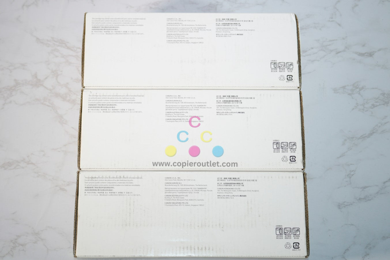 3 OEM Canon LBP710Cdn / LBP712Cdn, 040H MYK Toners 0461C001,0457C001,0455C001