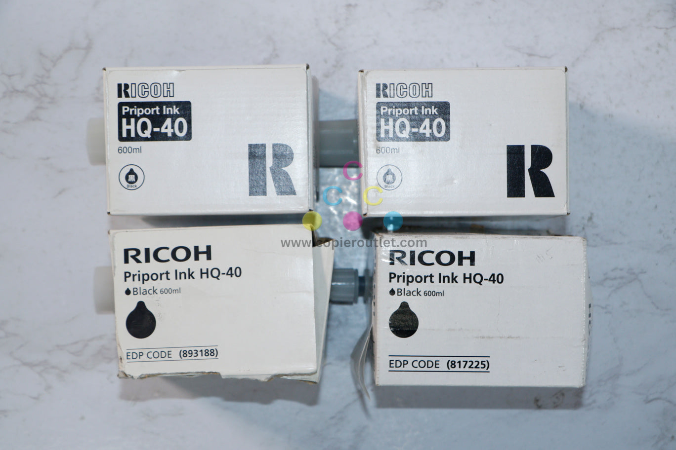 4  Ricoh DX4542,DX4545,JP4500,DD 4450 Black Priport Black Inks HQ-40 817225/893188