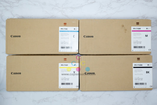 4 OEM Canon iPROGRAF TX-2000,TX-3000,TX-4000 PFI-710 CMYK Ink Tanks (700ml)