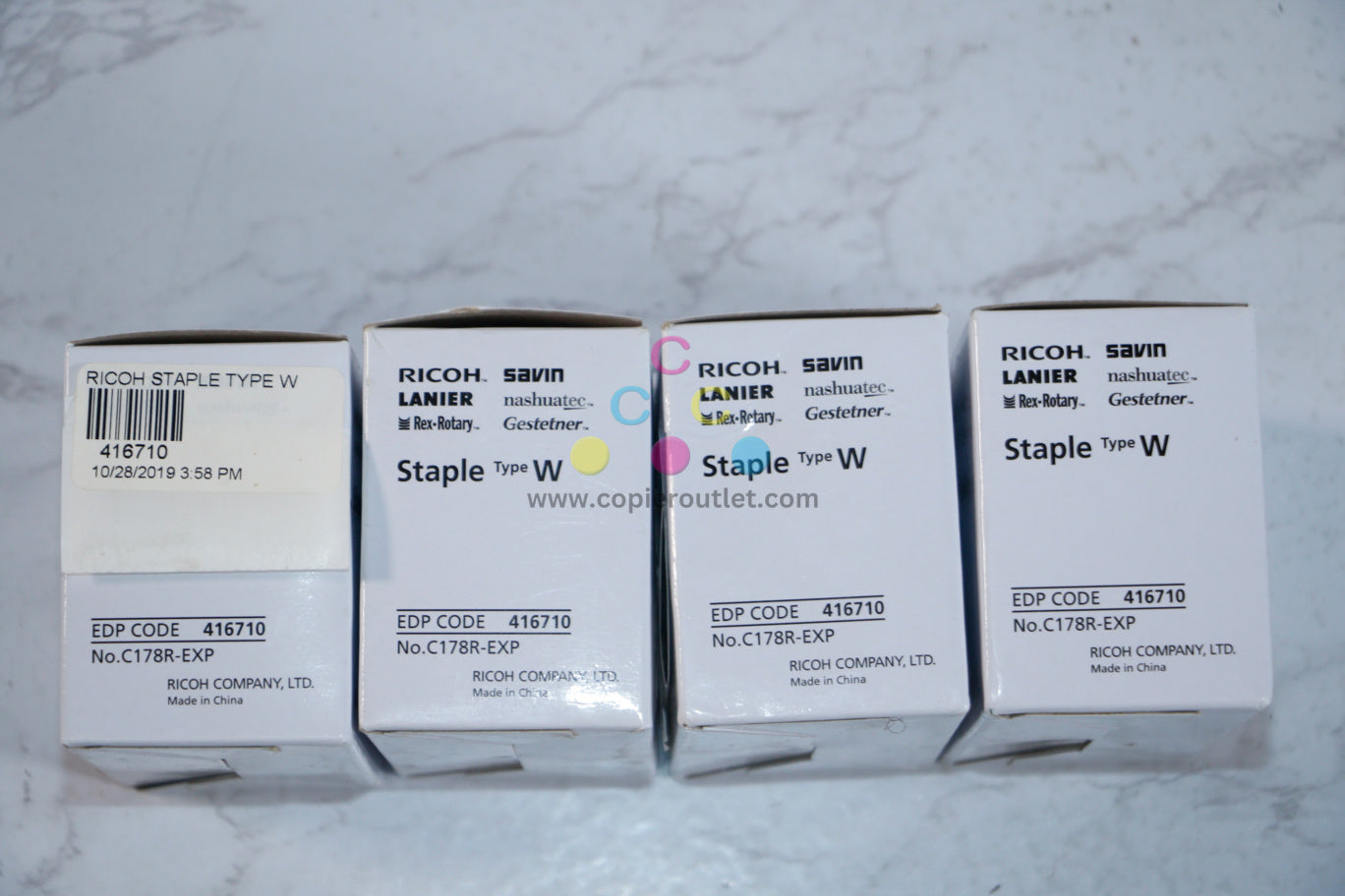 4 New OEM Ricoh SR3170,SR3240,SR3290 Type W, 416710 Staple Holder with Staples