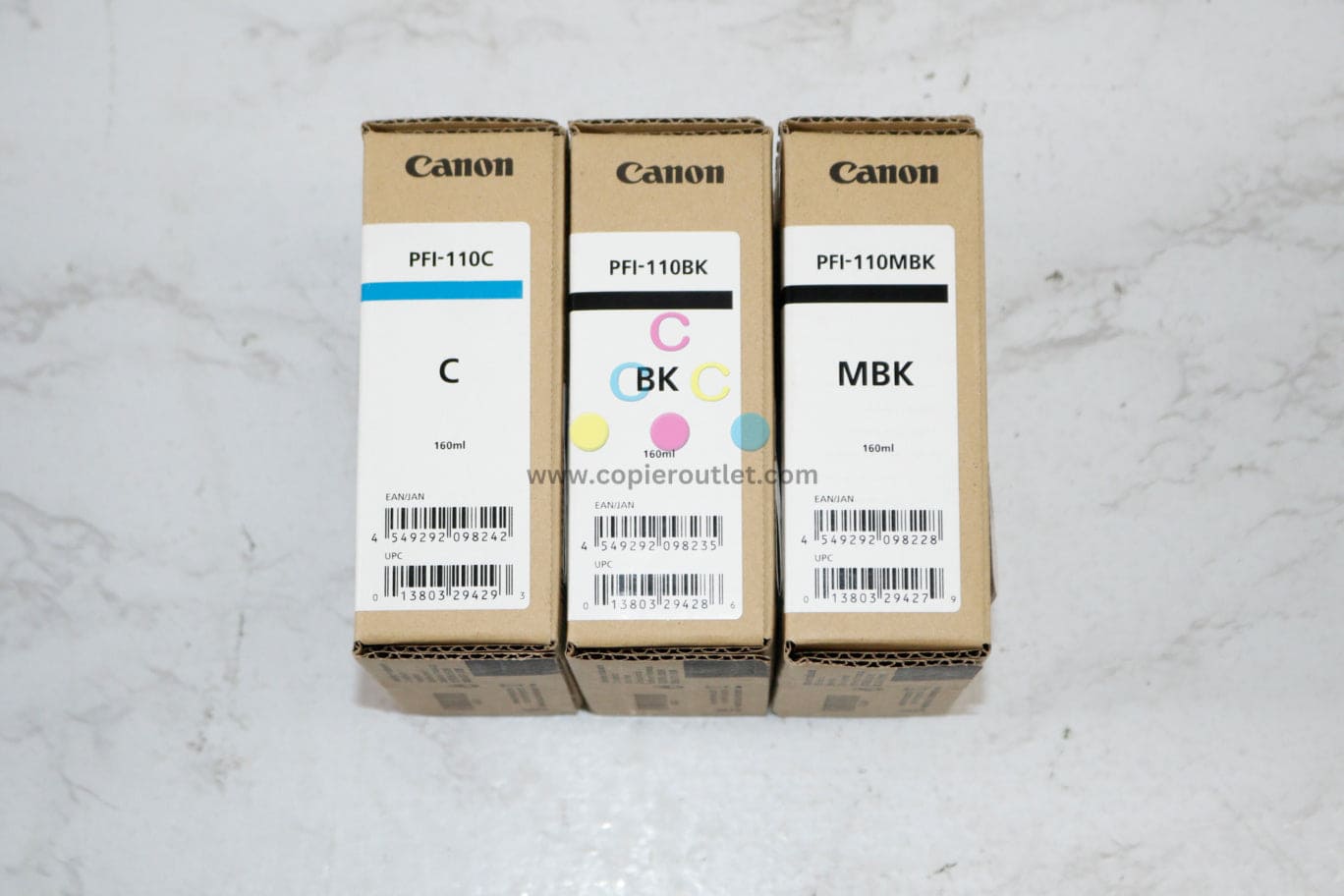 3 OEM Canon TX2000,TX3000,TX4000 Ink Tanks PFI-110C,PFI-110BK,PFI-110MBK (2025)