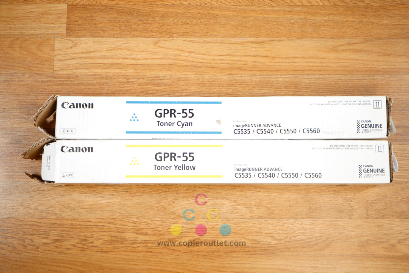 Open Genuine Canon GPR-55 CY Toner Cartridges iRUN ADVAN C5535 C5540 C5550 C5560