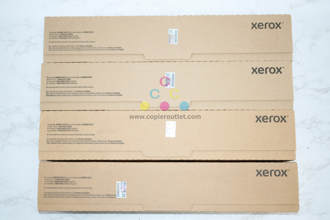 New OEM Xerox Versant 80,180,280 Press CMYK Toner Set 006R01642,1643,1644,1645