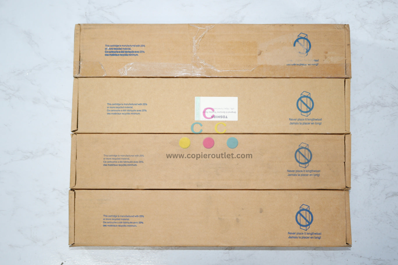 4 New OEM Toshiba eSTUDIO 2330C,2820C,3530C,4520C T-FC28 CMYK Toner Cartridges