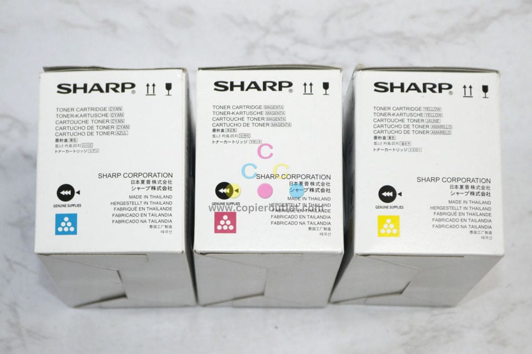 3 OEM Sharp MX-C250,MX-C300P,MX-C300W CMY Toners MX-C30NT-C,M,Y Same Day Ship
