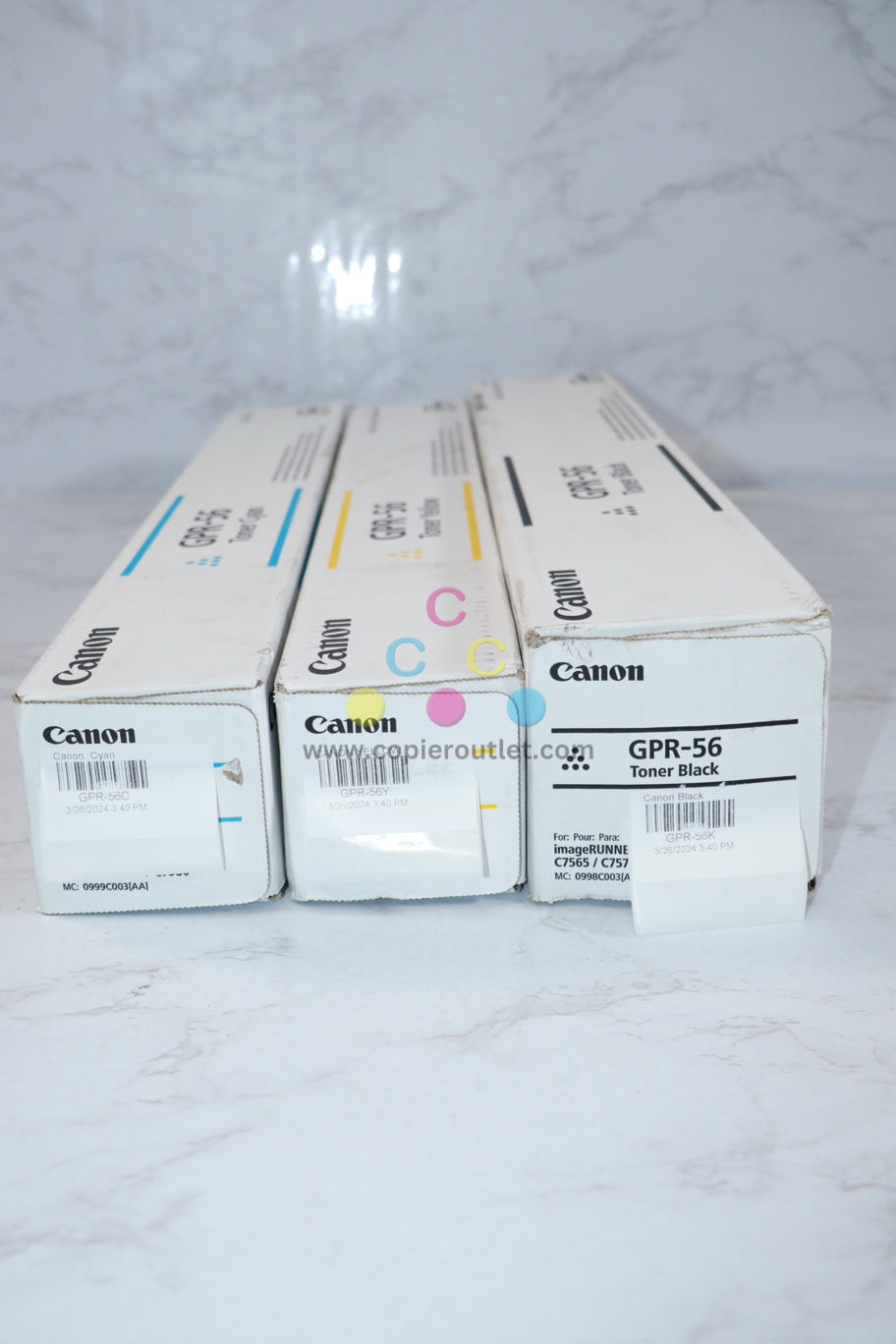 OEM Canon imageRUNNER ADVANCE C7565 C7570 C7580 GPR-56 CYK Toner Cartridges