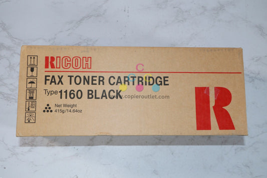 New Genuine Ricoh 3310L,3310LE,3320L Black Fax Toner Type 1160, 430347, H192-01