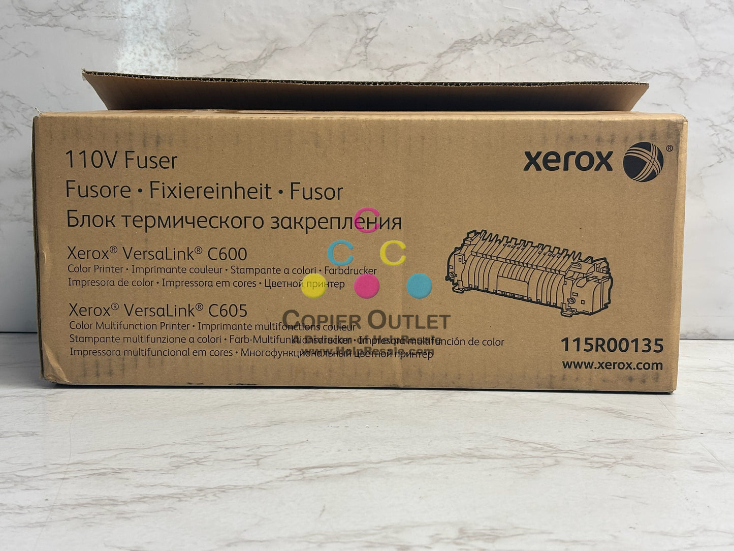 Partially Opened OEM Xerox VersaLink C600, C605 Fuser Unit 115R00135, 110V