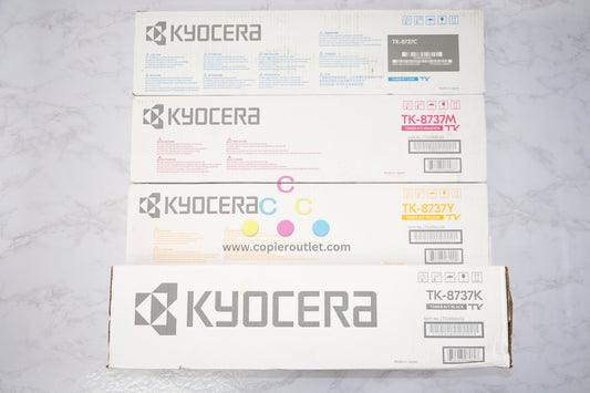 New OEM Kyocera TASKalfa7052ci, 7353ci, 8052ci, 8353ci TK-8737CMYK Toner Set