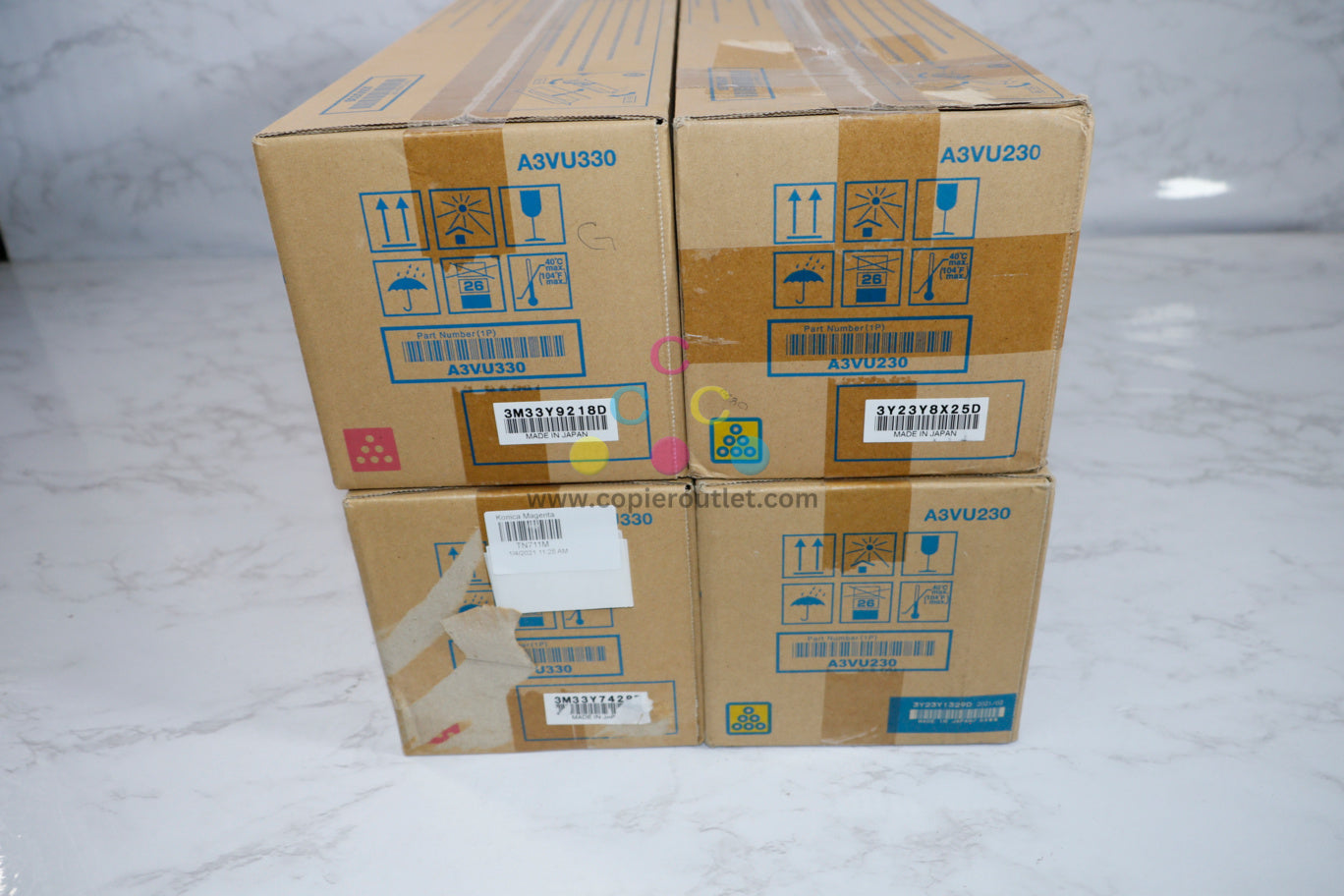 OEM Konica Minolta Bizhub C654,C654e,C754,C754e TN711MMYY Magenta & Yellow Toners