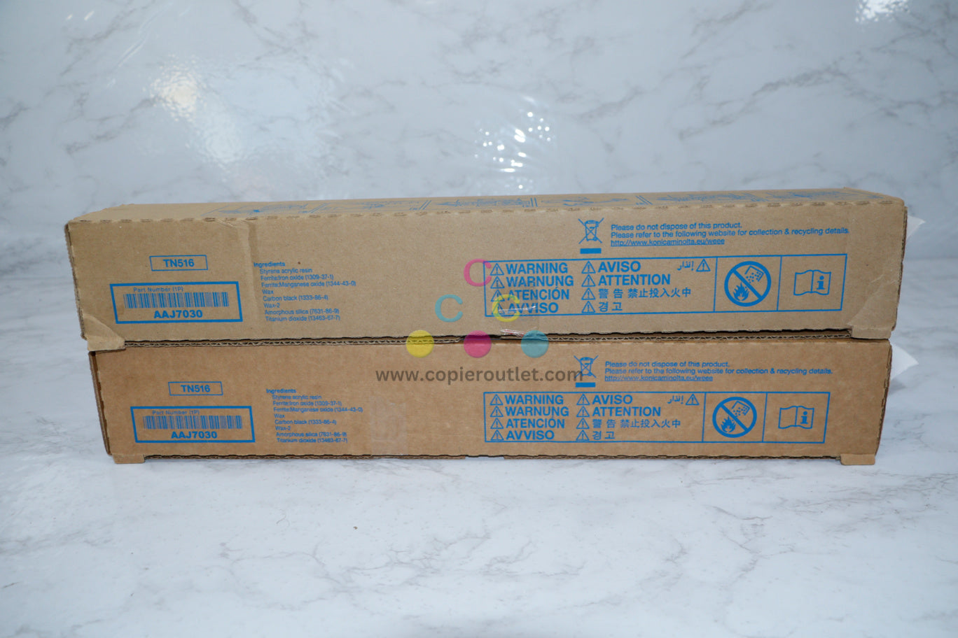 Lot Of 2 Genuine Konica Minolta TN516 Black Toner Cartridge Bizhub 458e,558e,658e Same Day Ship!!!