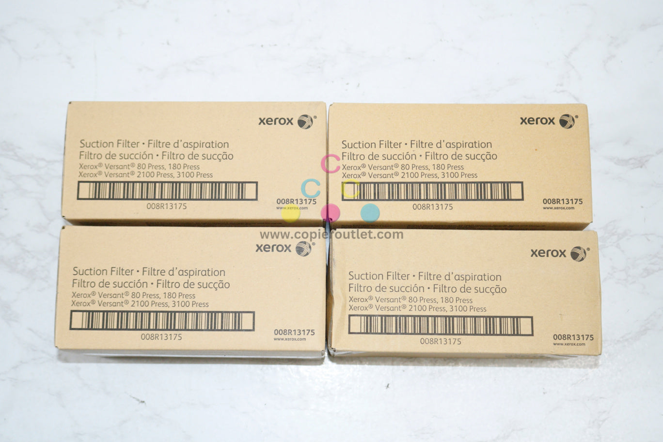 4 Genuine Xerox Versant 180,2100,280,3100,4100,80 Press Suction Filter 008R13175