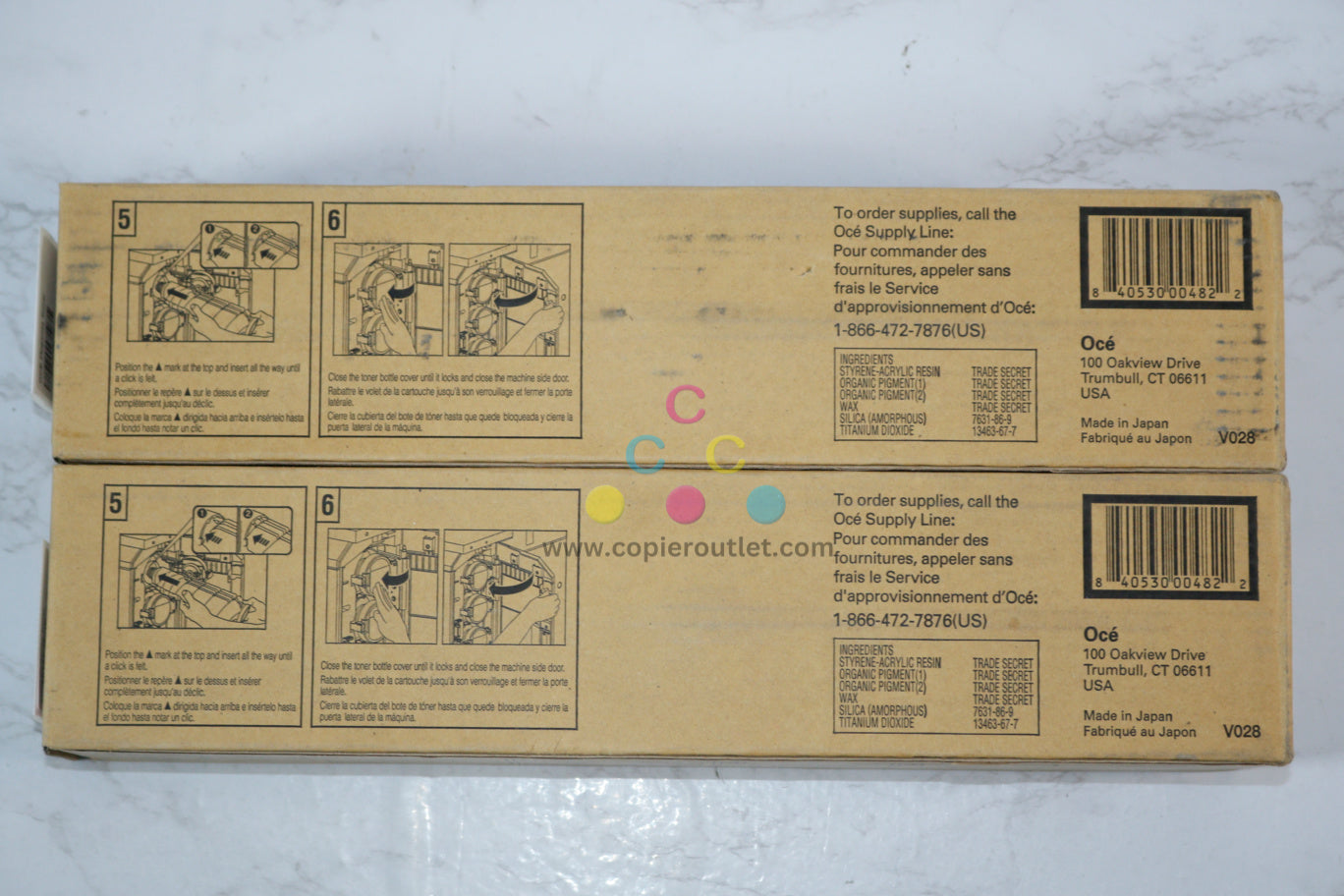 2 Open OEM Oce CS655,CS655Pro,CS665,CS665Pro Magenta Toner Cartridges A0VW3C0