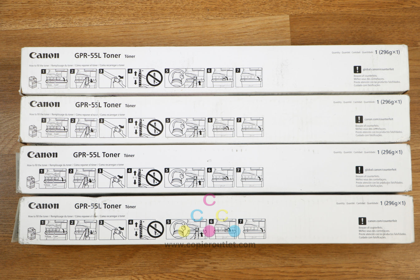 Genuine Canon GPR-55L CMYY Toner Cartridges iRUNNER ADV C5535 C5540 C5550 C5560!