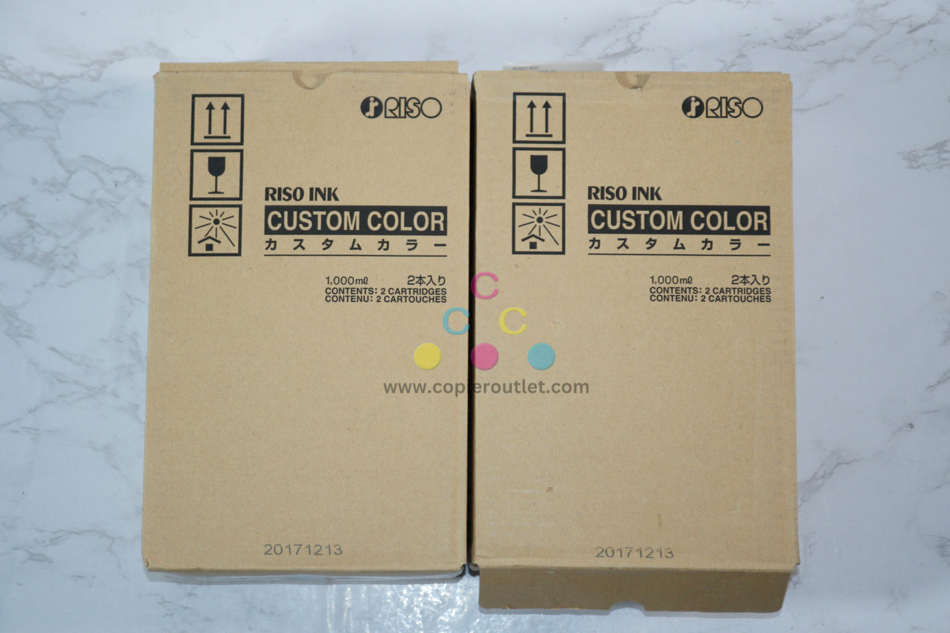 2 Genuine Riso Ink Custom Color OCZ-425, Z type, S-6753/ S6753 Teal (2 cart/Box)