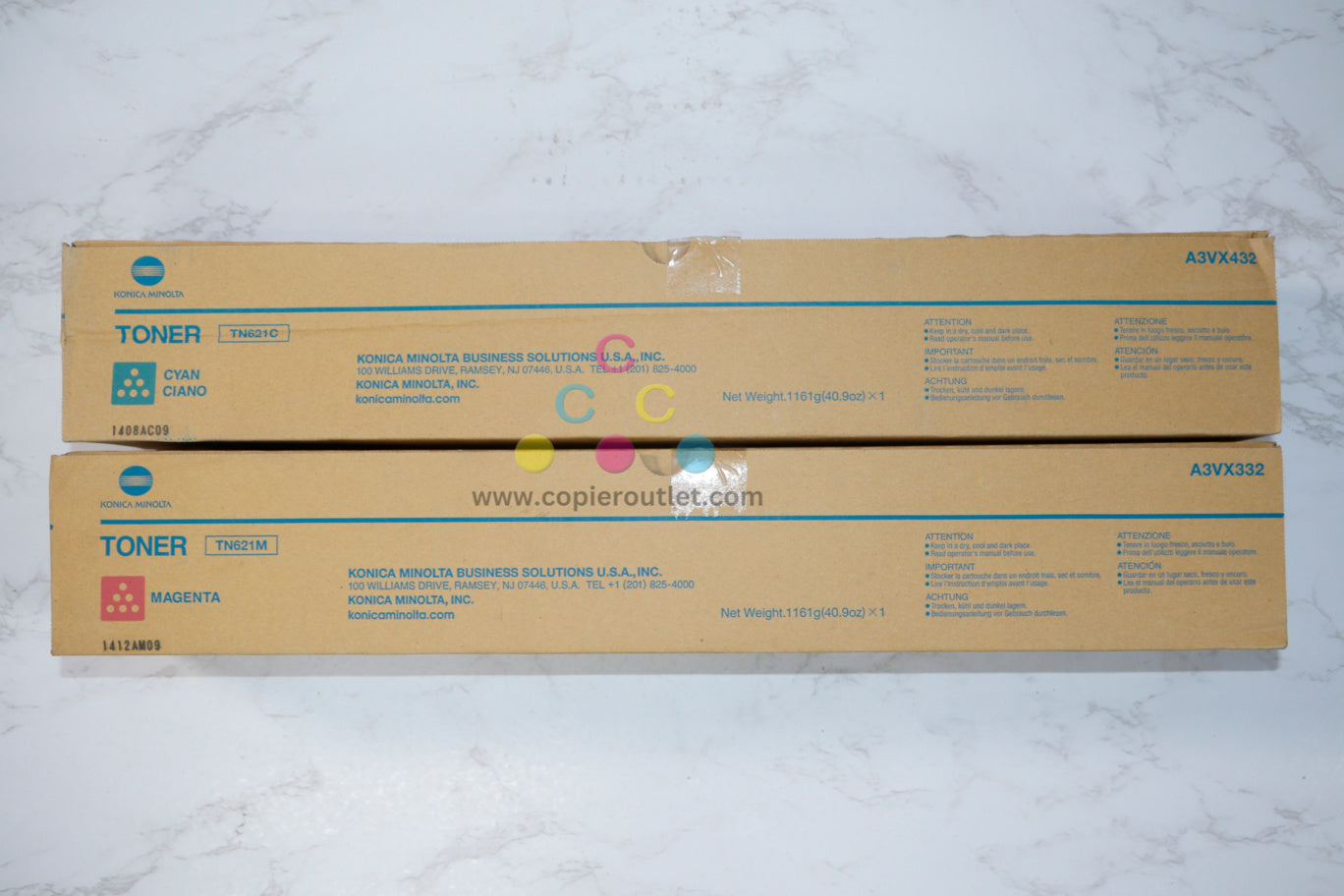 OEM Konica Minolta BizHub PRESS C71hc,C83hc Cyan & Magenta Toners TN621C,TN621M