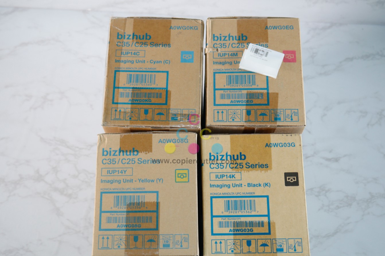 4 OEM Konica Bizhub C25,C35 IUP14 CMYK Imaging Units IUP14C,IUP14M,IUP14Y,IUP14K