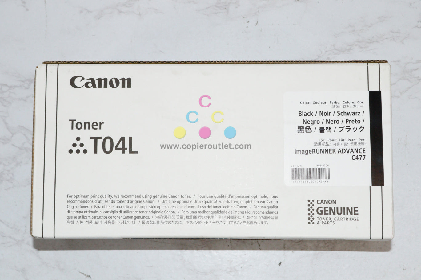 New OEM Canon imageRunner C477iFZ,C478iF,C568iF Black Toner T04L (4616C001)