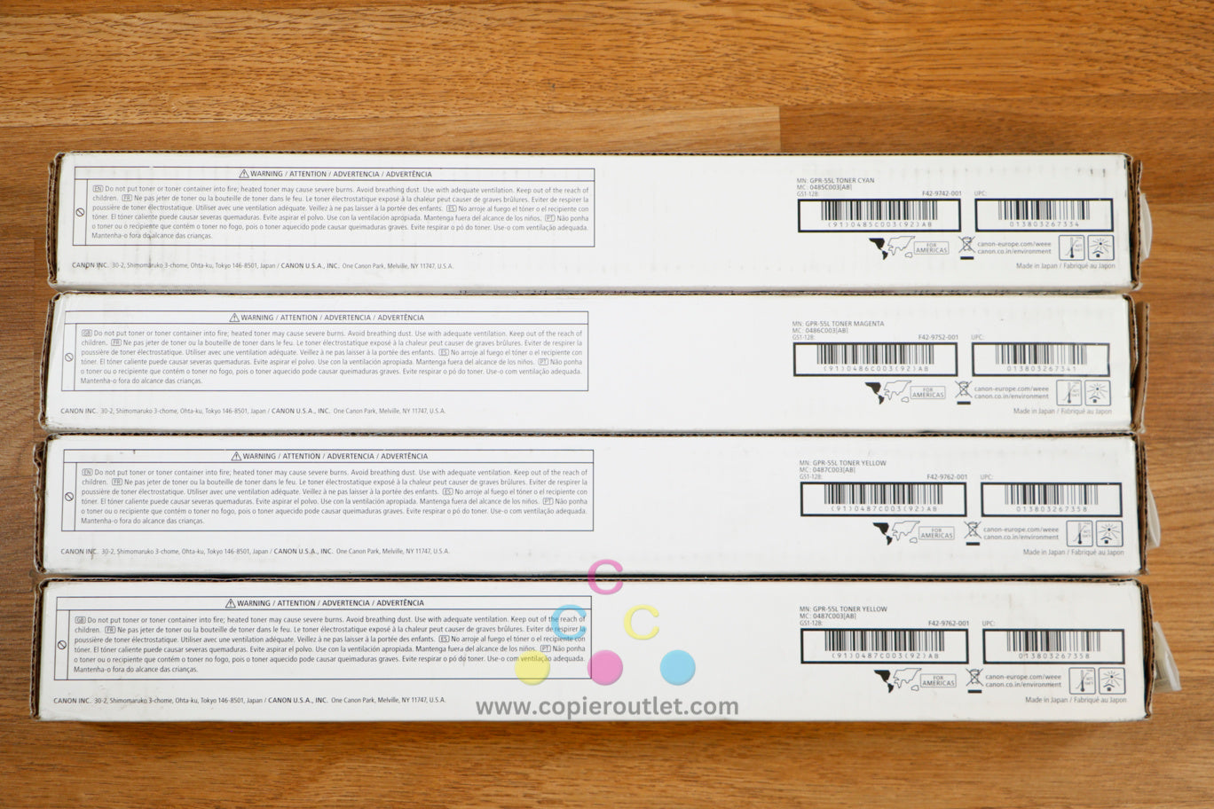 Genuine Canon GPR-55L CMYY Toner Cartridges iRUNNER ADV C5535 C5540 C5550 C5560!