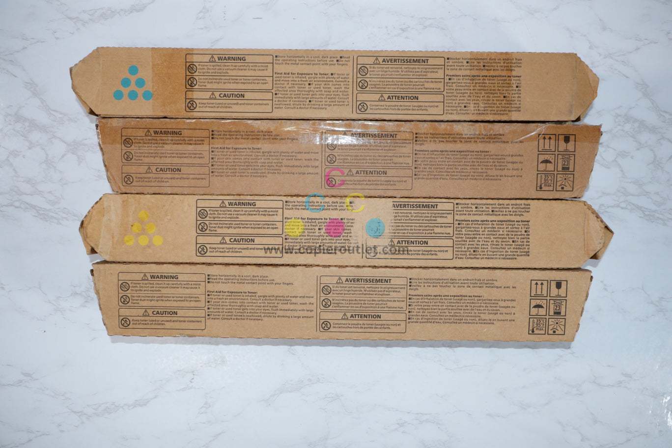 Cosmetic OEM Ricoh MP C2503H,C2003,C2004,C2503,C2504 CMYK Toner Set 841918,19,20,21