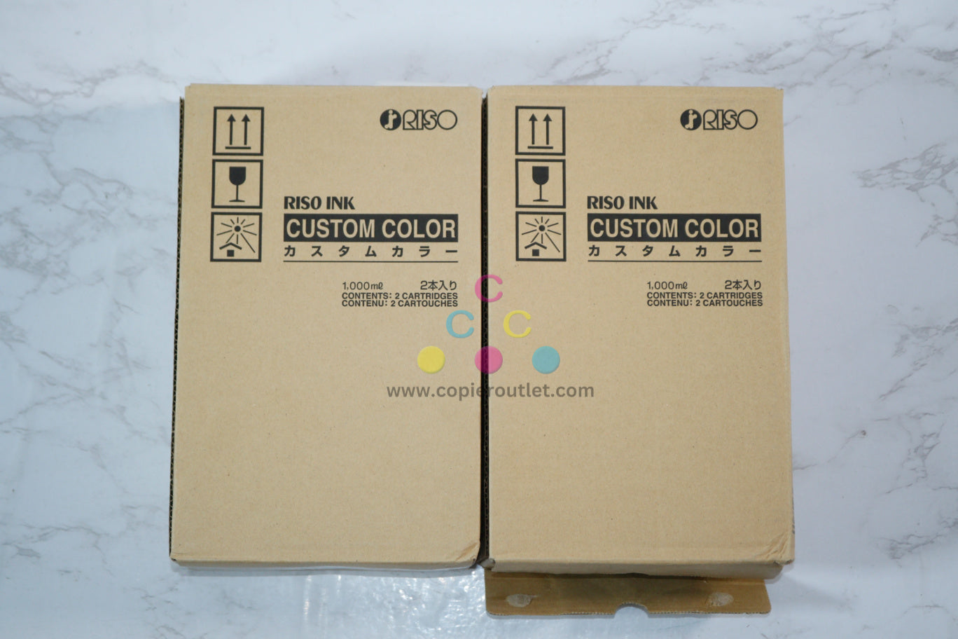 2 Genuine Riso Ink Custom Color OCZ-425, Z type, S-6753/ S6753 Teal (2 cart/Box)