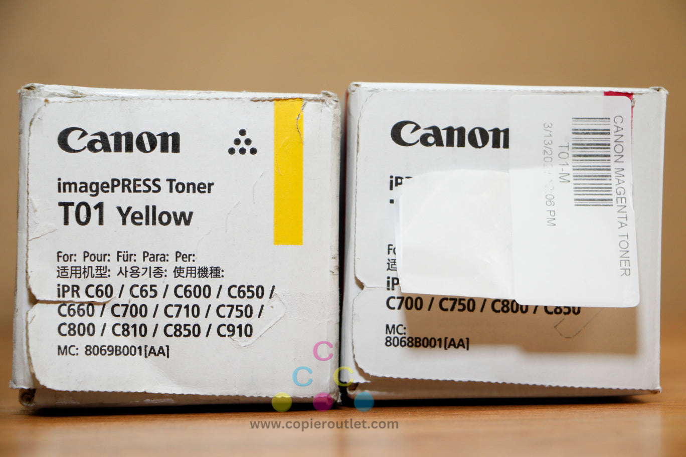 Genuine Canon T01 MY Toner Cartridges iPR C60 C65 C600 C650 C700 C750 C800 C850!