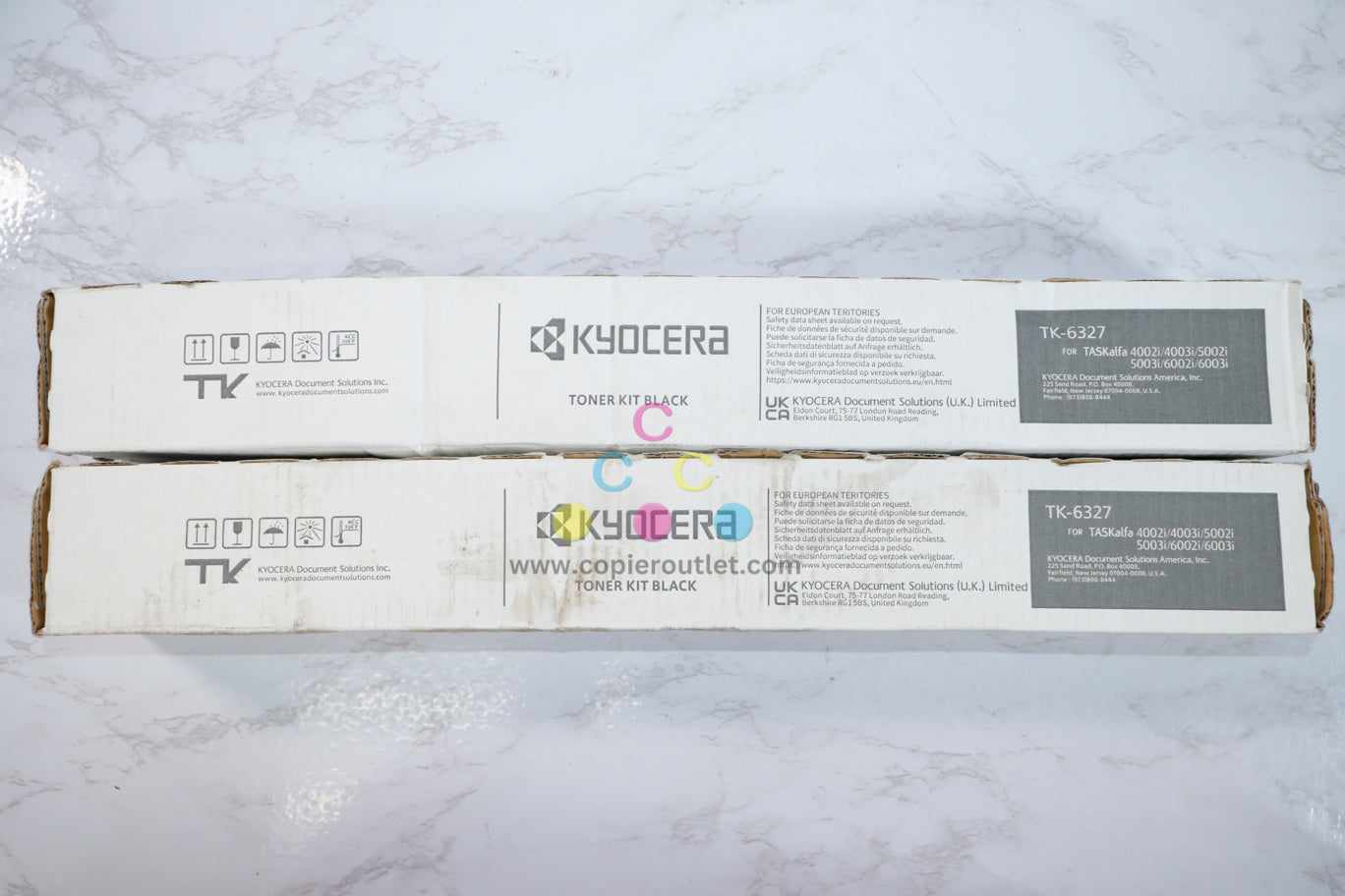 Lot of 2 Cosmetic OEM Kyocera TASKalfa 4002i,4003i,5002i Black Toners TK-6327