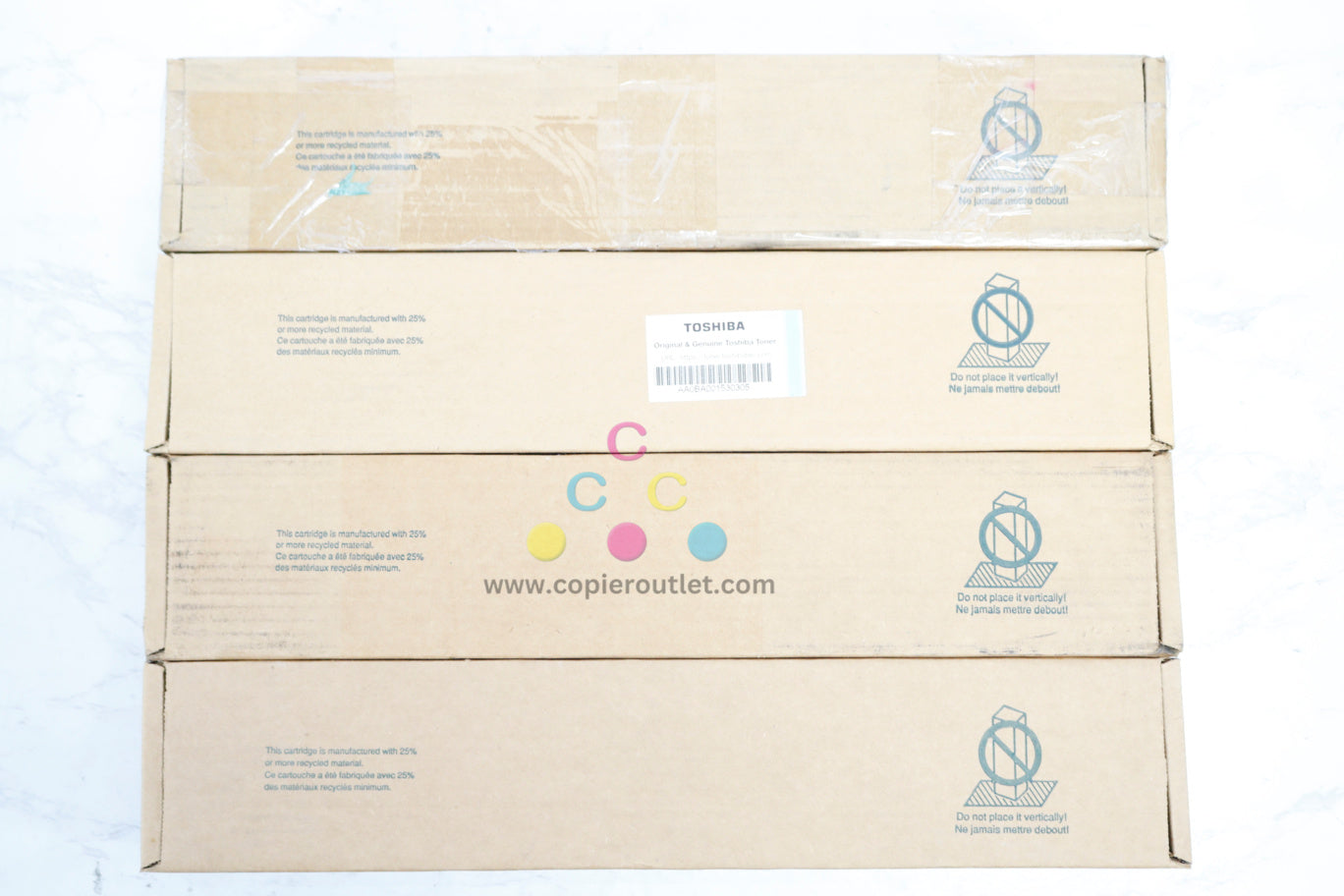 4 Genuine Toshiba e-STUDIO 2040C,2540C,3040C,3540C,4540C T-FC25 CMYK Toners