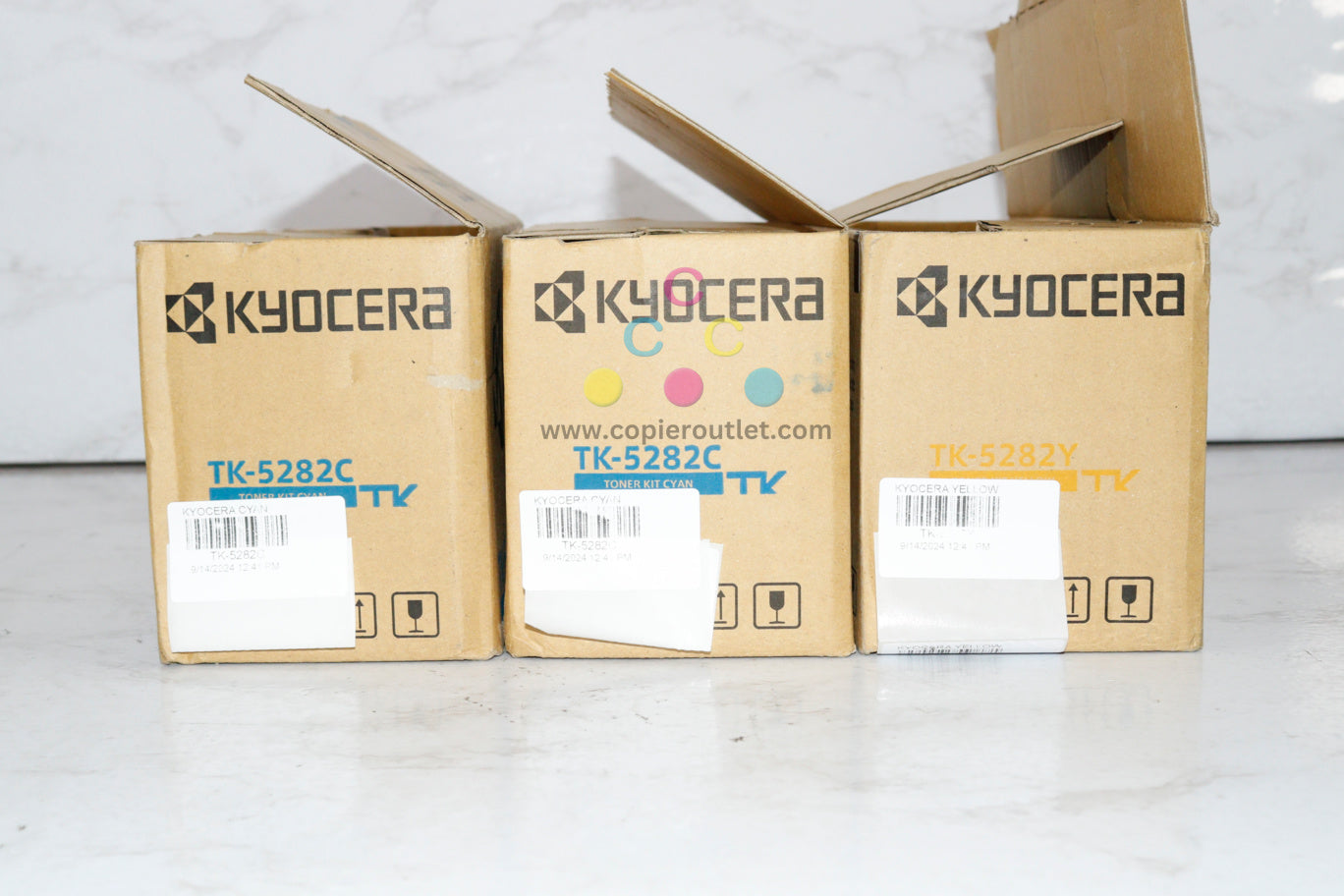 3 Open OEM Kyocera ECOSYS M6235cidn, M665cidn, P6235cdn CCY Toner TK-5282