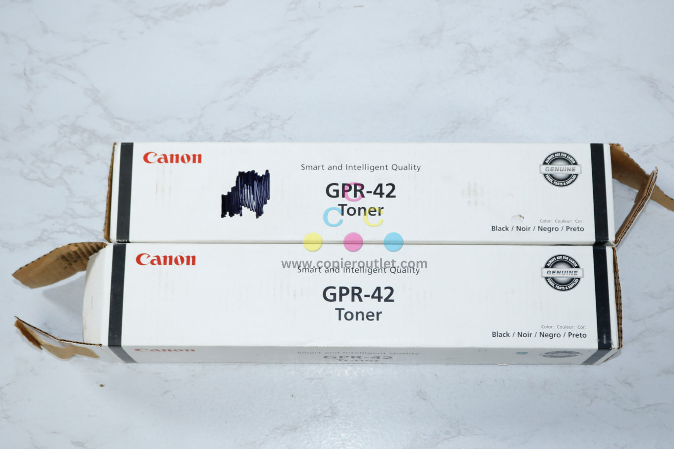 2 Open OEM Canon iR ADVANCE 4045,4051,4245,4251 Black Toner Cartridges GPR-42 / 4791B003