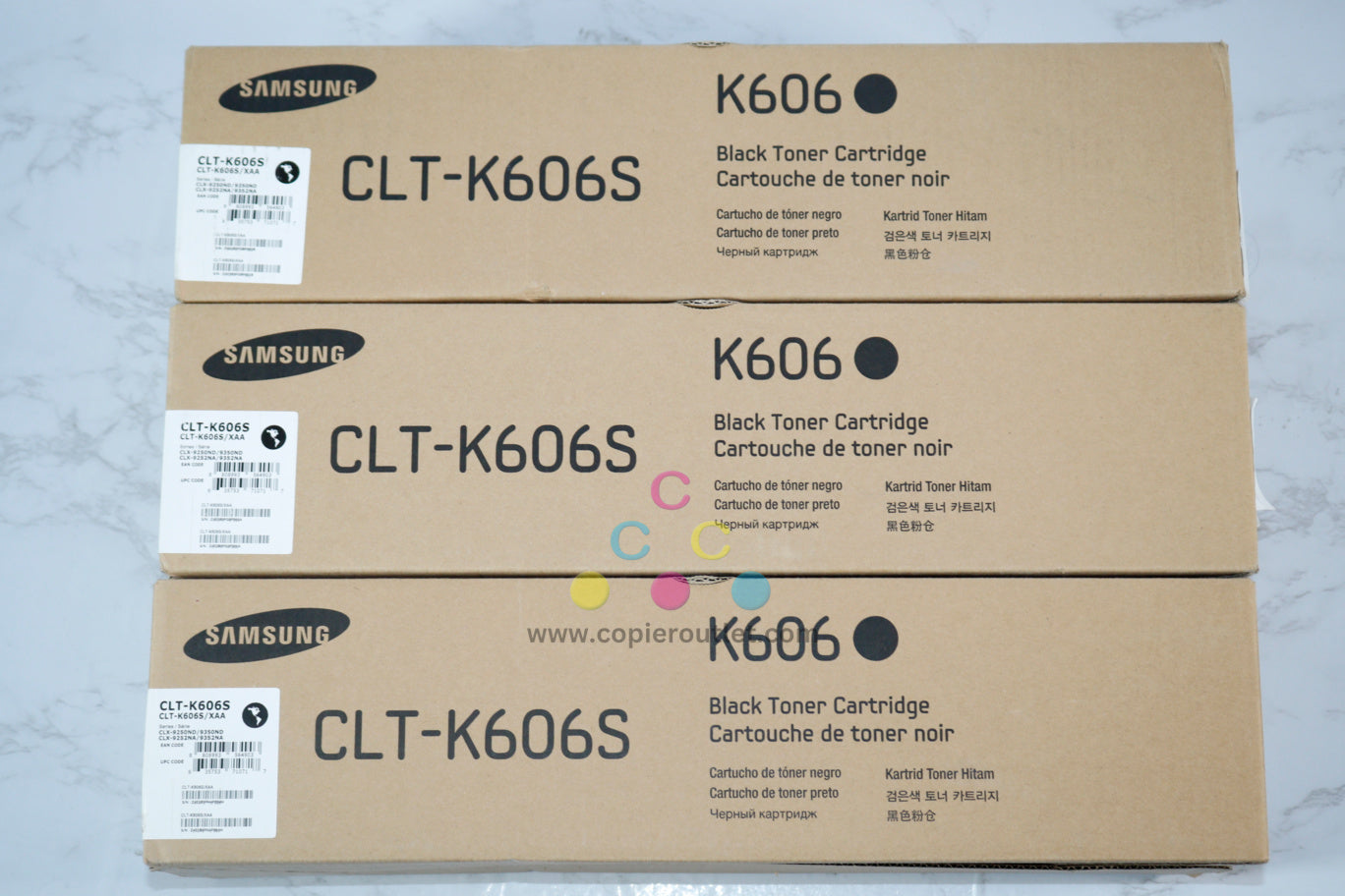 3 New OEM Samsung CLX-9350ND,9352NA Black Toners CLT-K606S (CLT-606S/XAA)