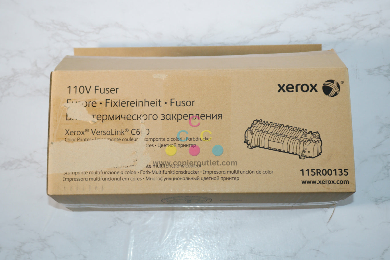 Open OEM Xerox VersaLink C600, C600DN, C600DT, Volt Fuser Unit 115R00135, 110