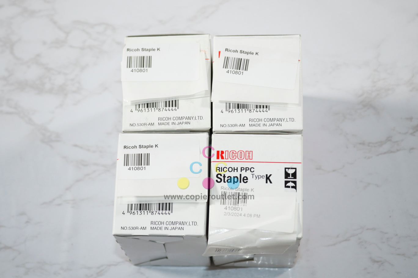 4 New OEM Ricoh SR3000, SR3010, SR3020, PPC Staple Type K 410801, Same Day Ship